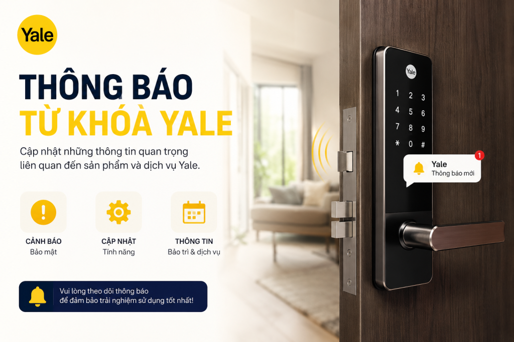 thông báo khoá yale