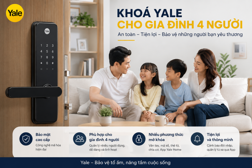 khoá yale cho gia đình 4 người