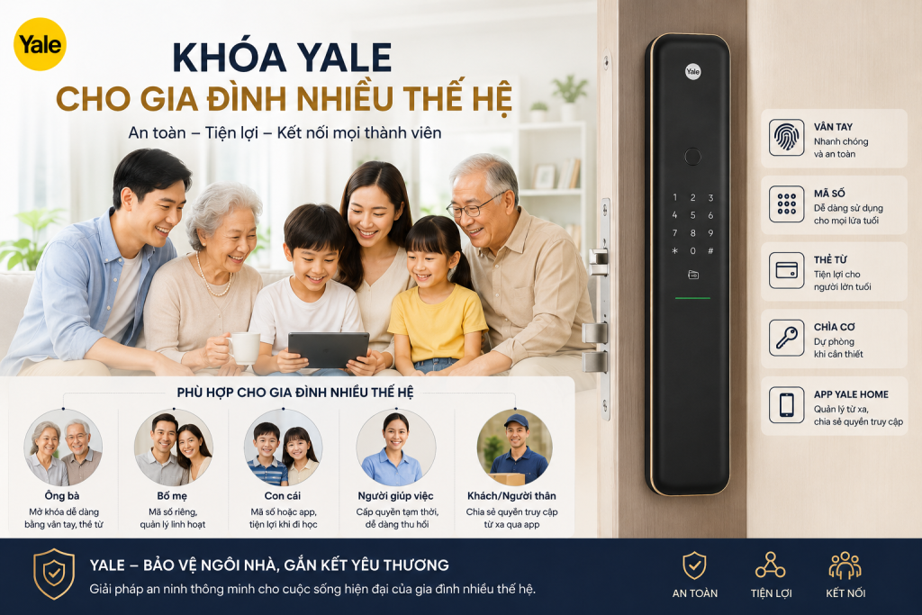 khoá yale cho gia đình nhiều thế hệ