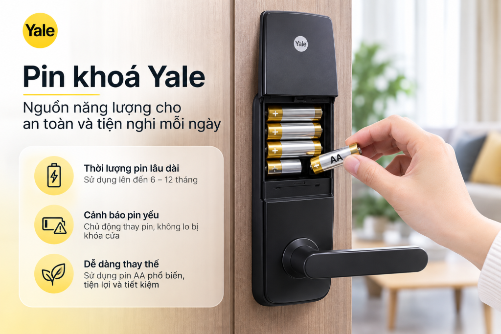 pin khoá yale