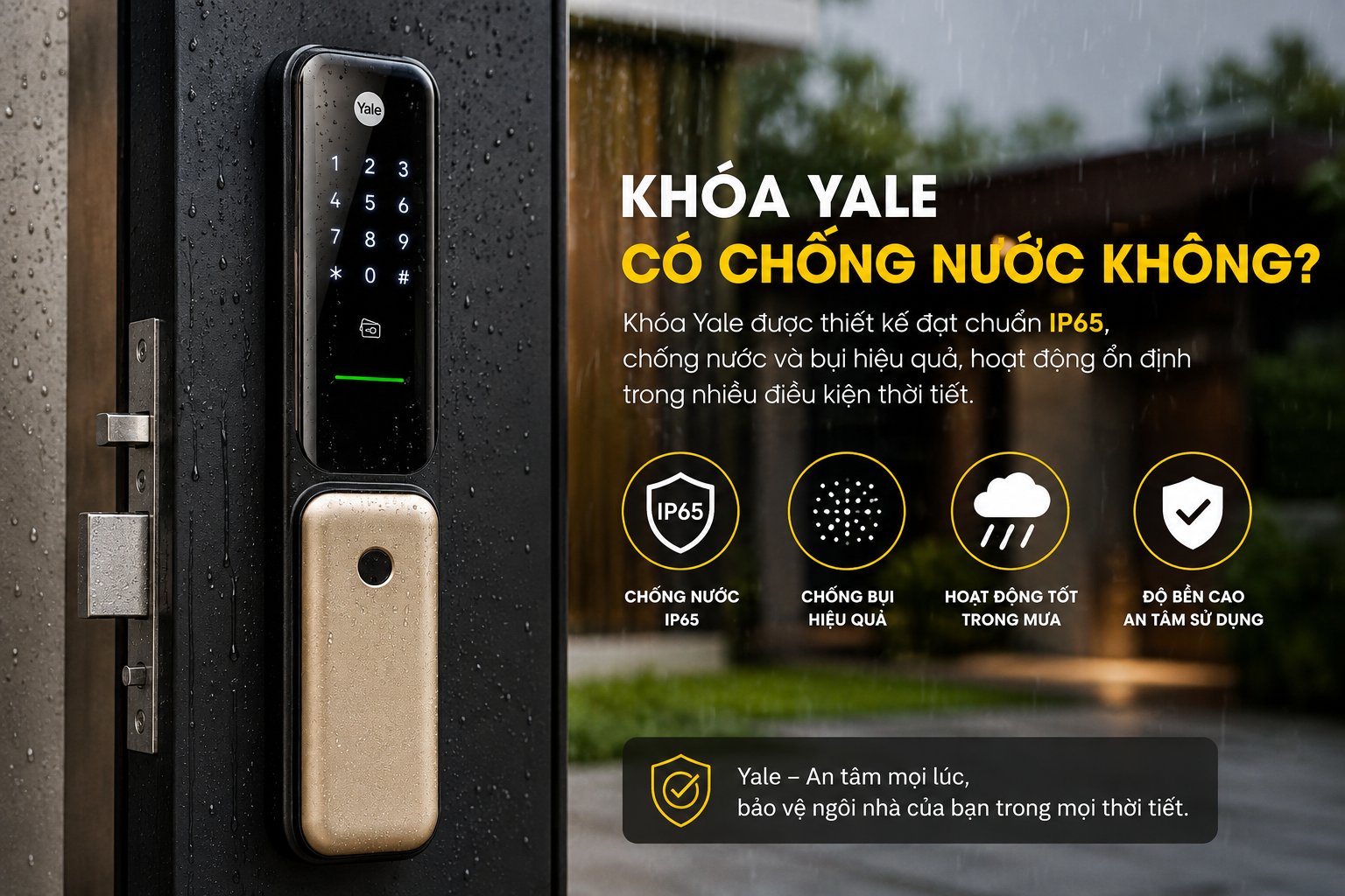 khoá yale có chống nước không