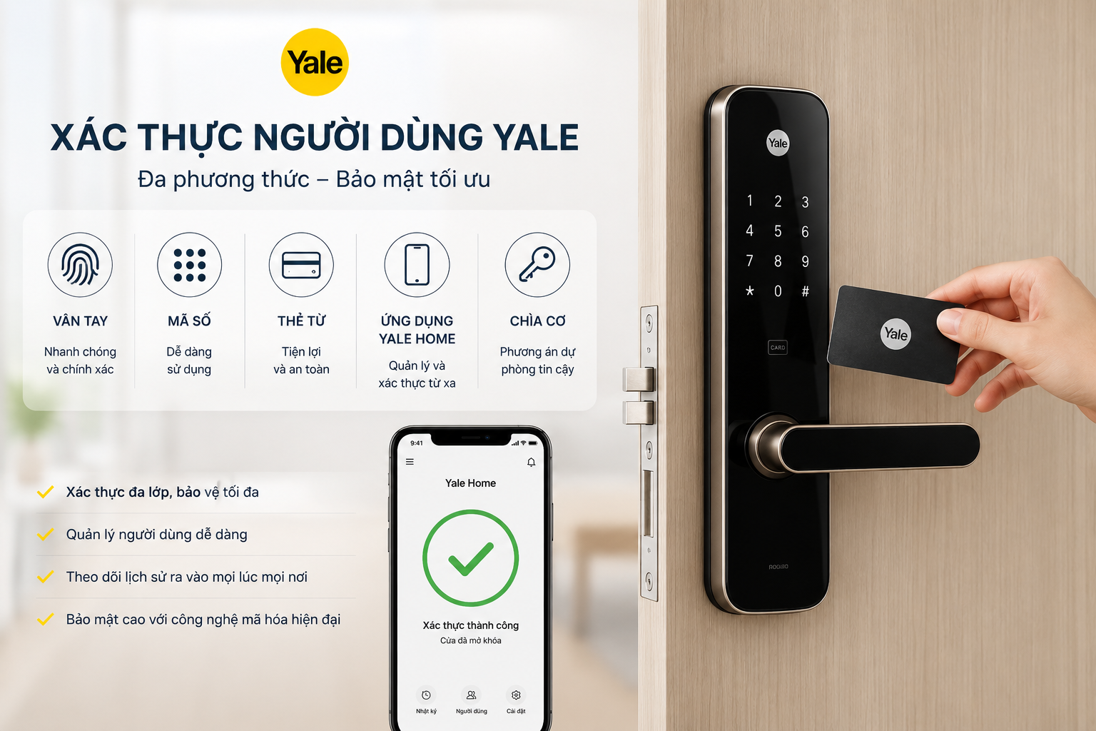 công nghệ khóa thông minh yale