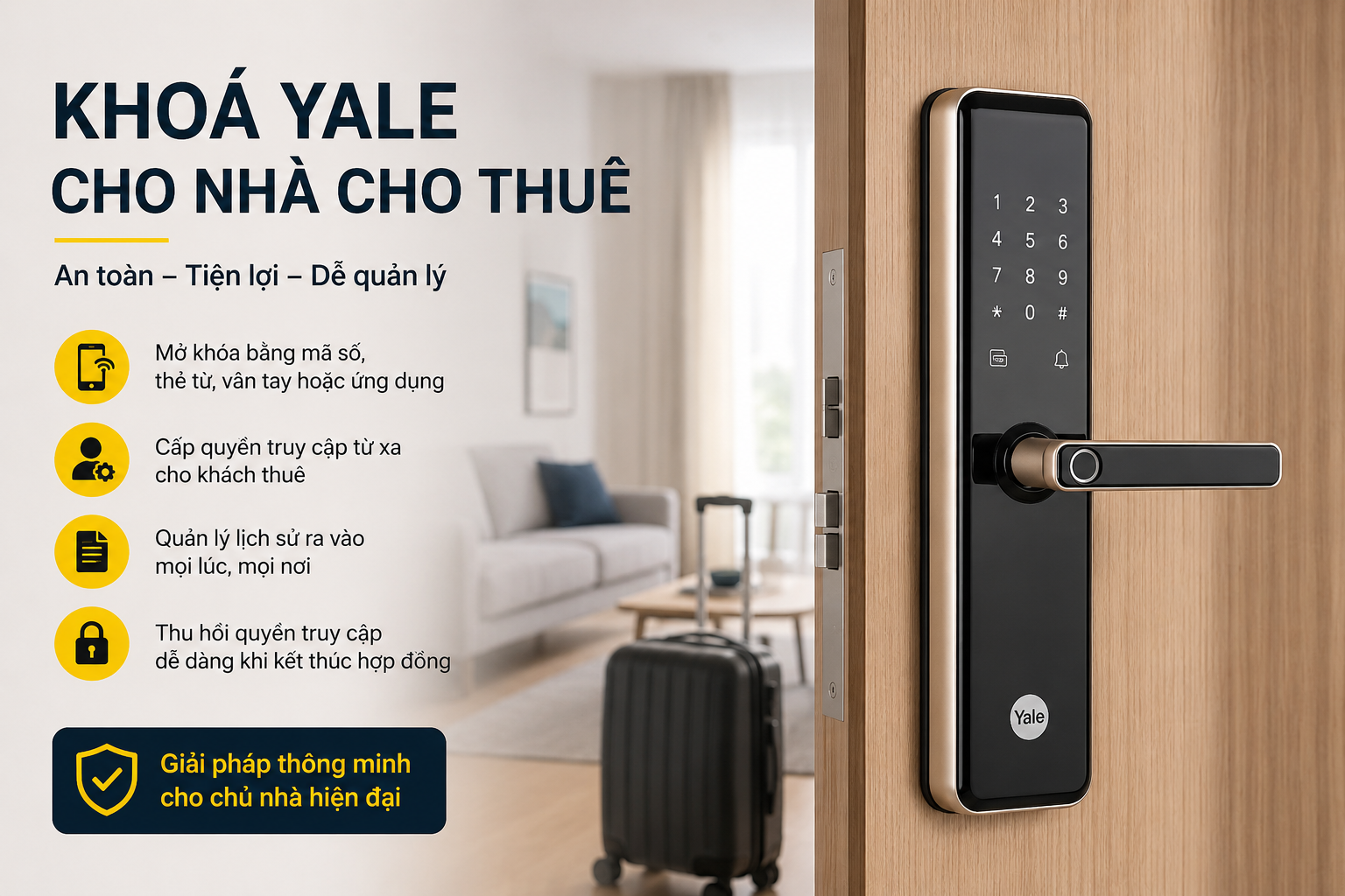 khoá yale cho nhà cho thuê