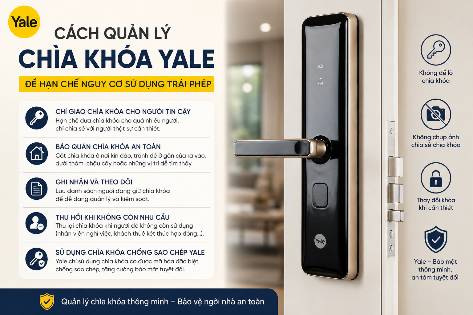 chống sao chép chìa khoá yale