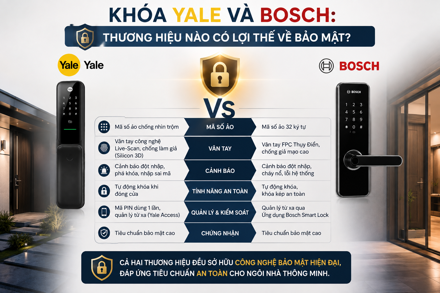 khóa yale và bosch