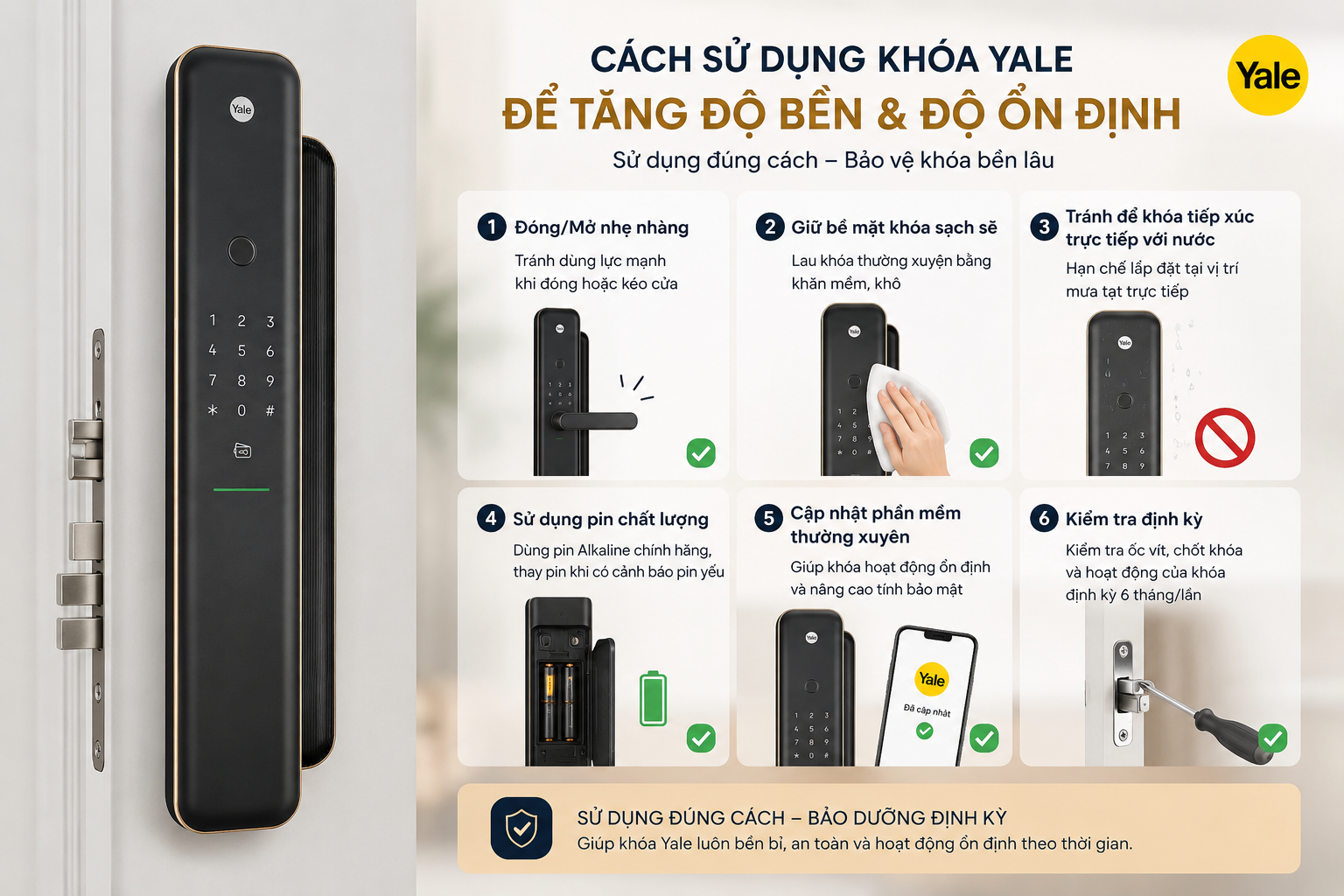 khoá yale có bền không