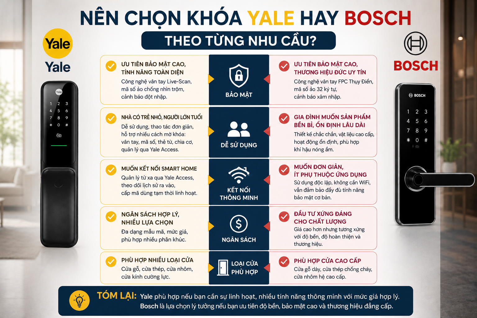 khóa yale và bosch