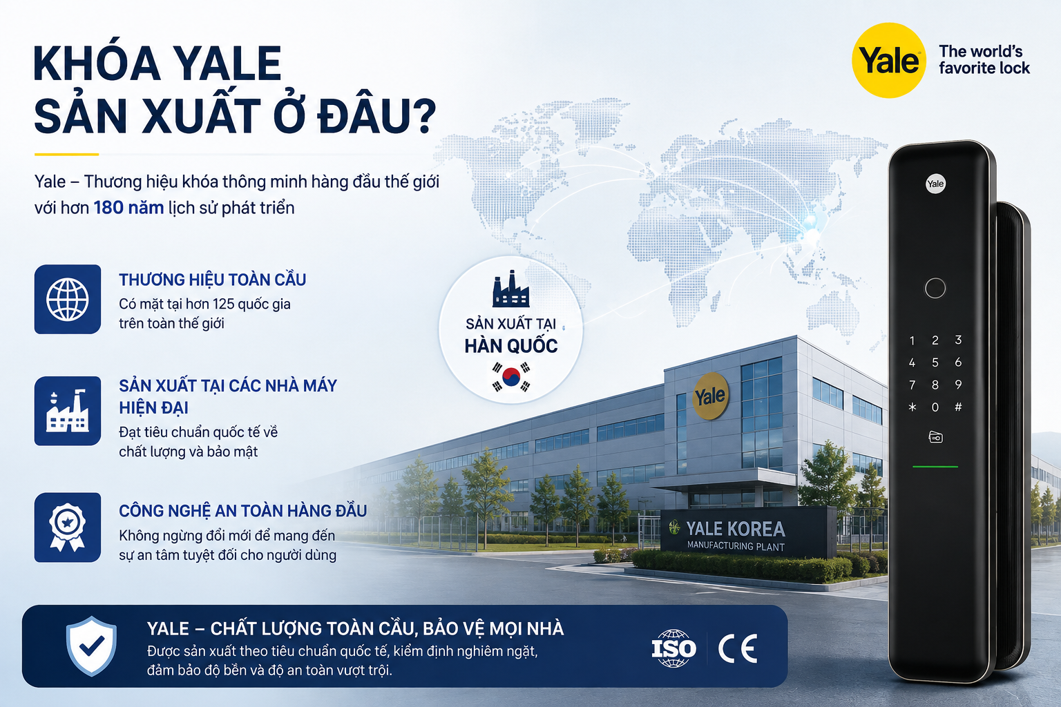 khoá yale sản xuất ở đâu