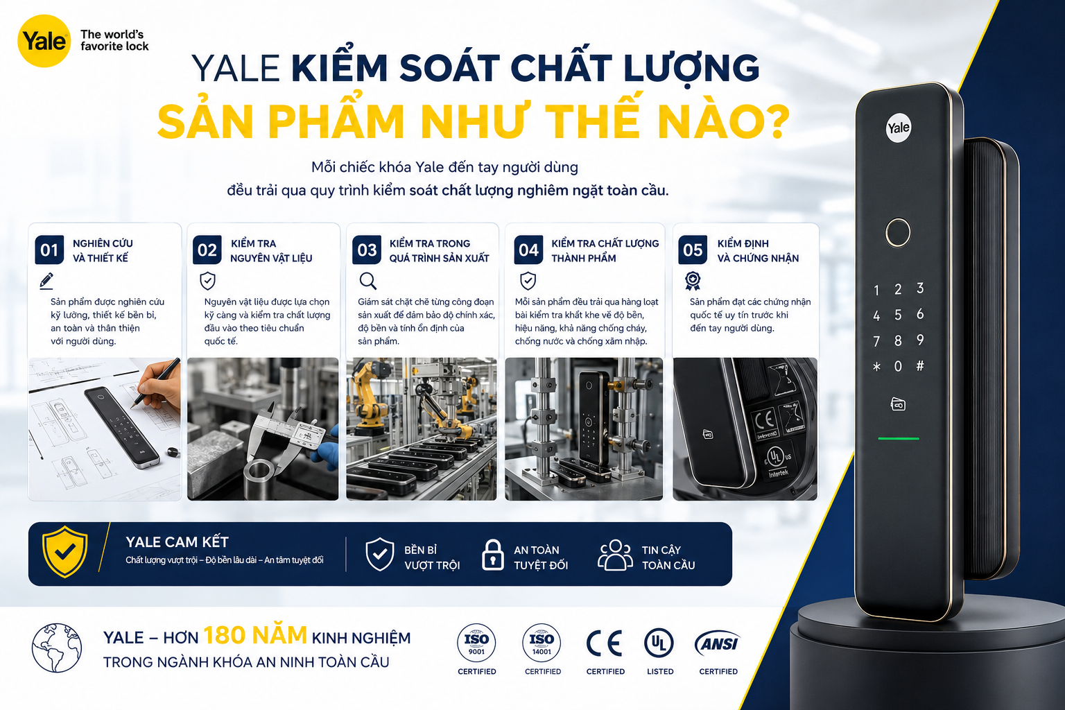 khoá yale sản xuất ở đâu