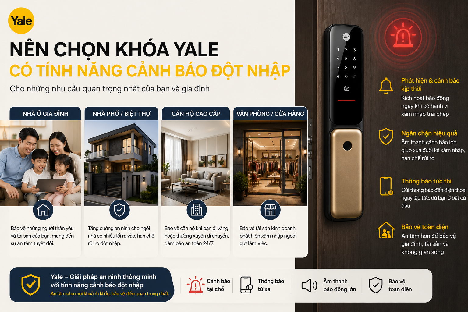 công nghệ cảnh báo đột nhập yale