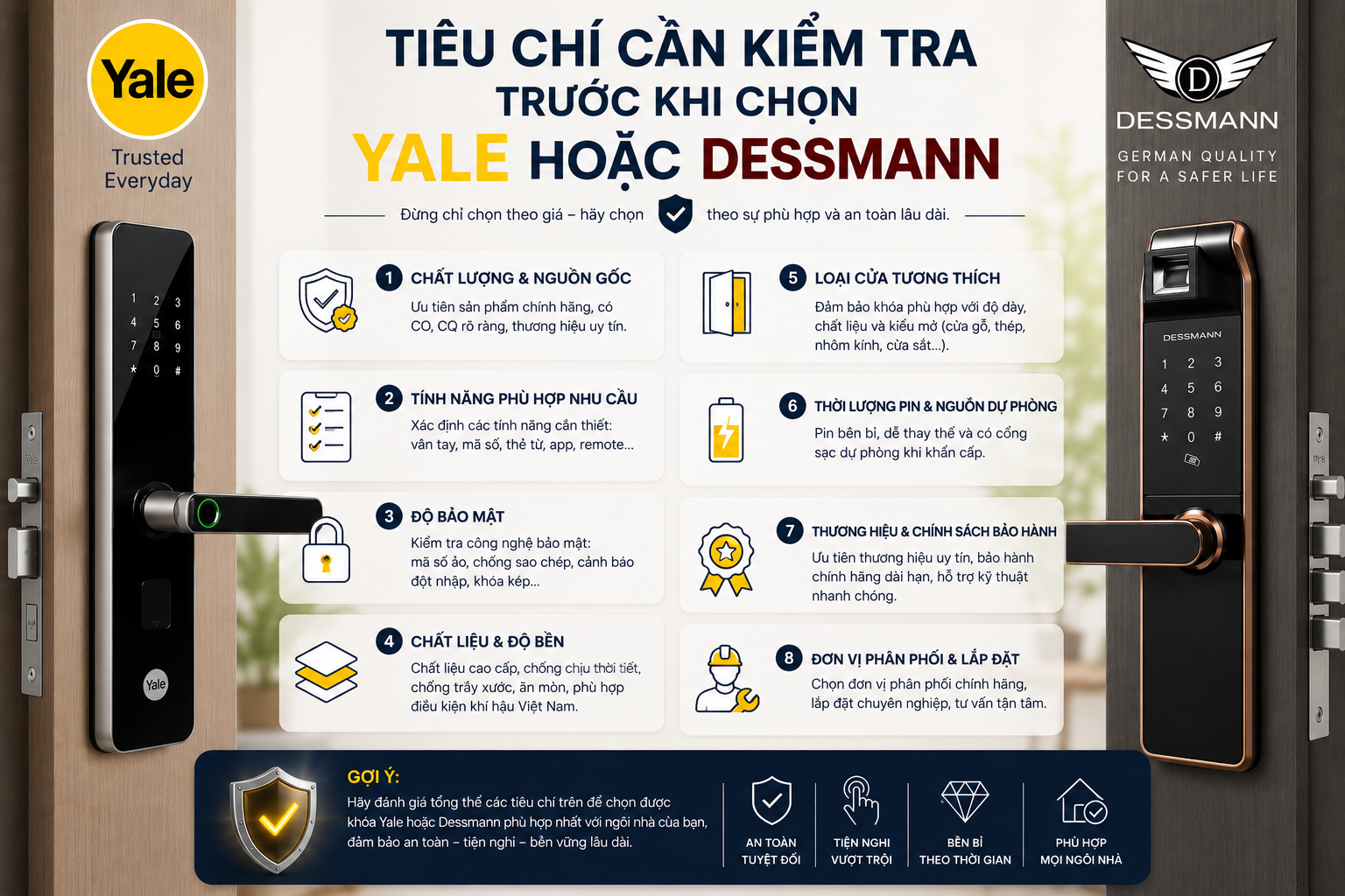 khóa yale và dessmann