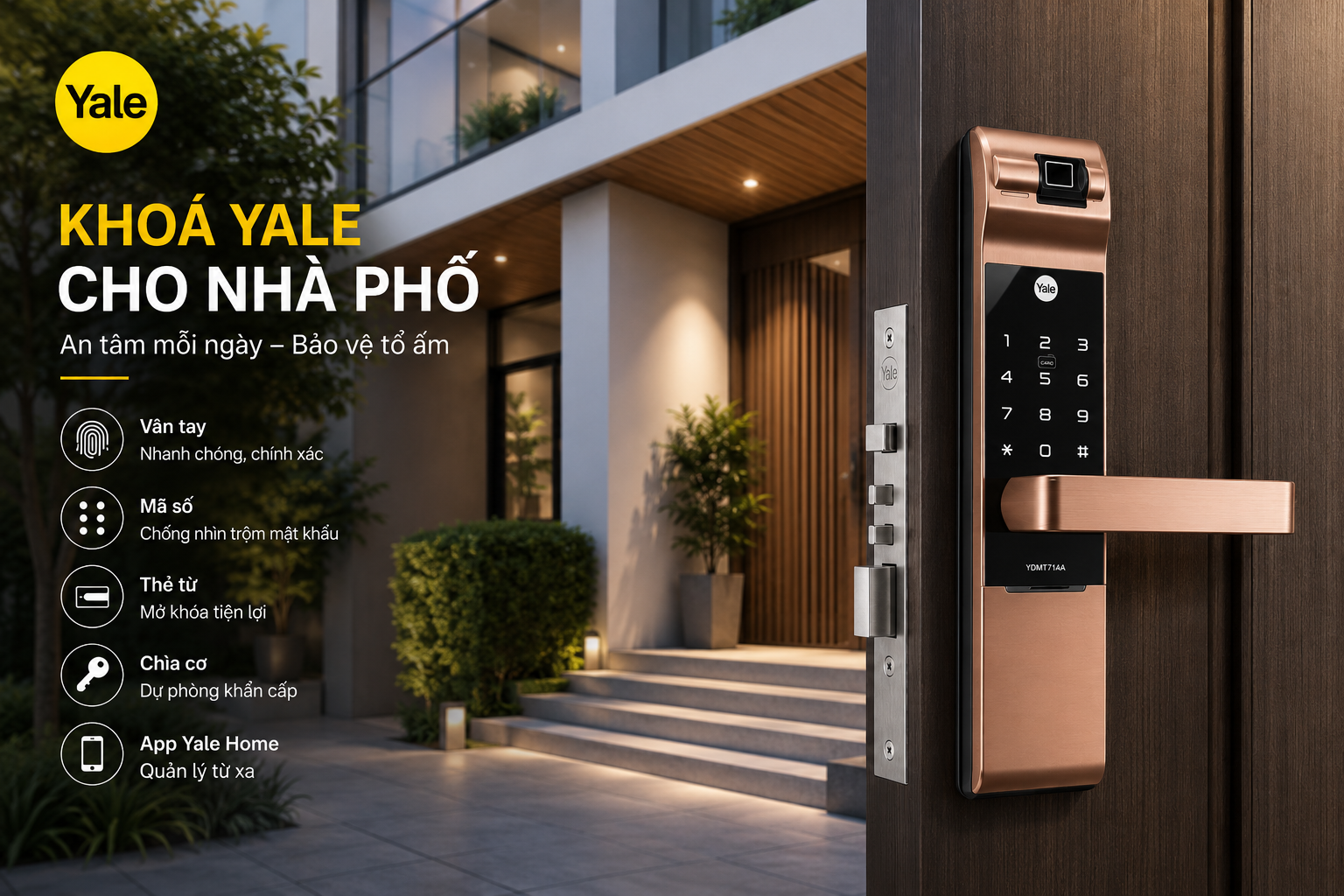 khoá yale cho nhà phố