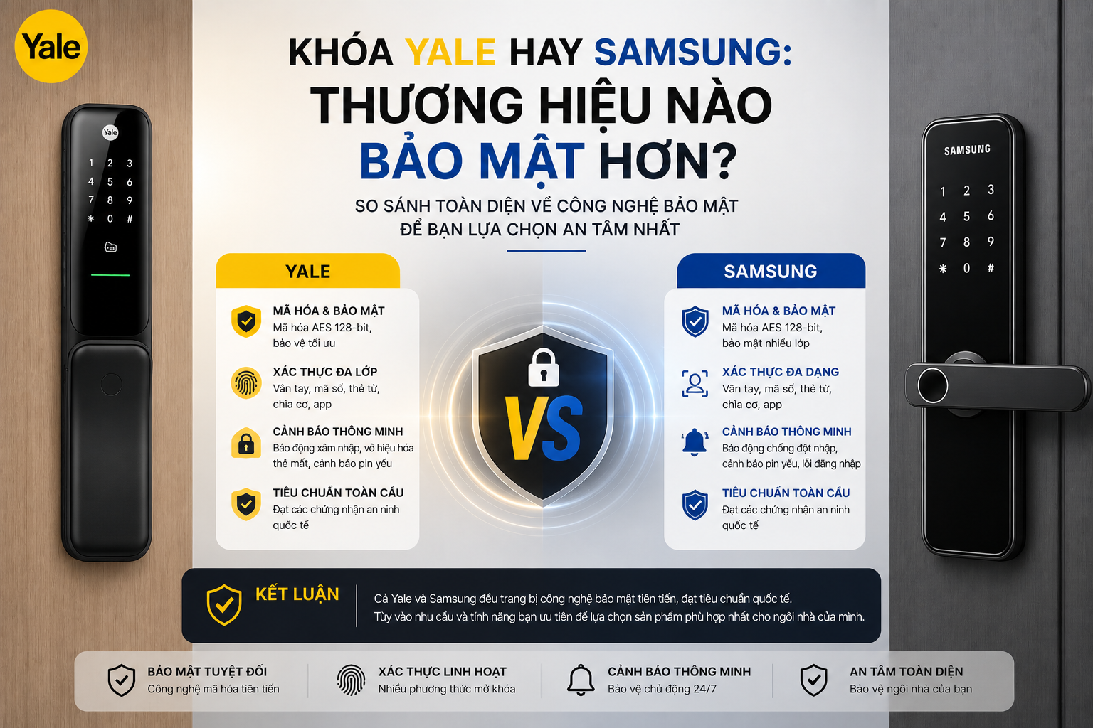 khoá yale và samsung
