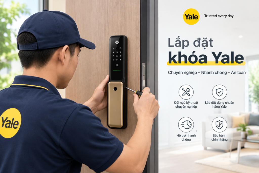 lắp đặt khóa Yale
