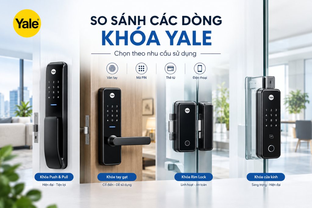 so sánh các dòng khóa yale