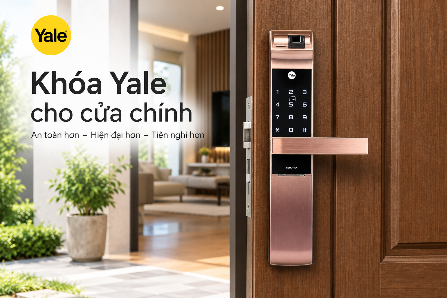 khoá yale cho cửa chính