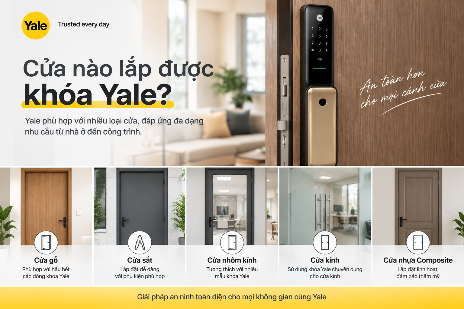 lắp đặt khóa Yale