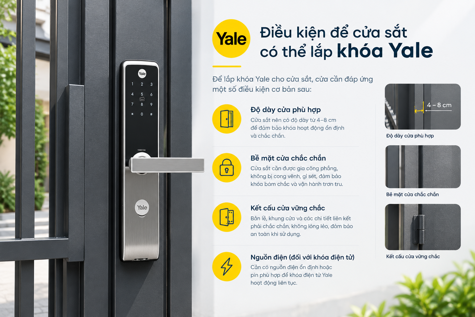 khoá yale cho cửa sắt