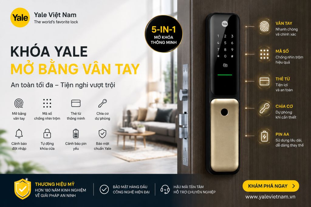 khoá yale mở bằng vân tay
