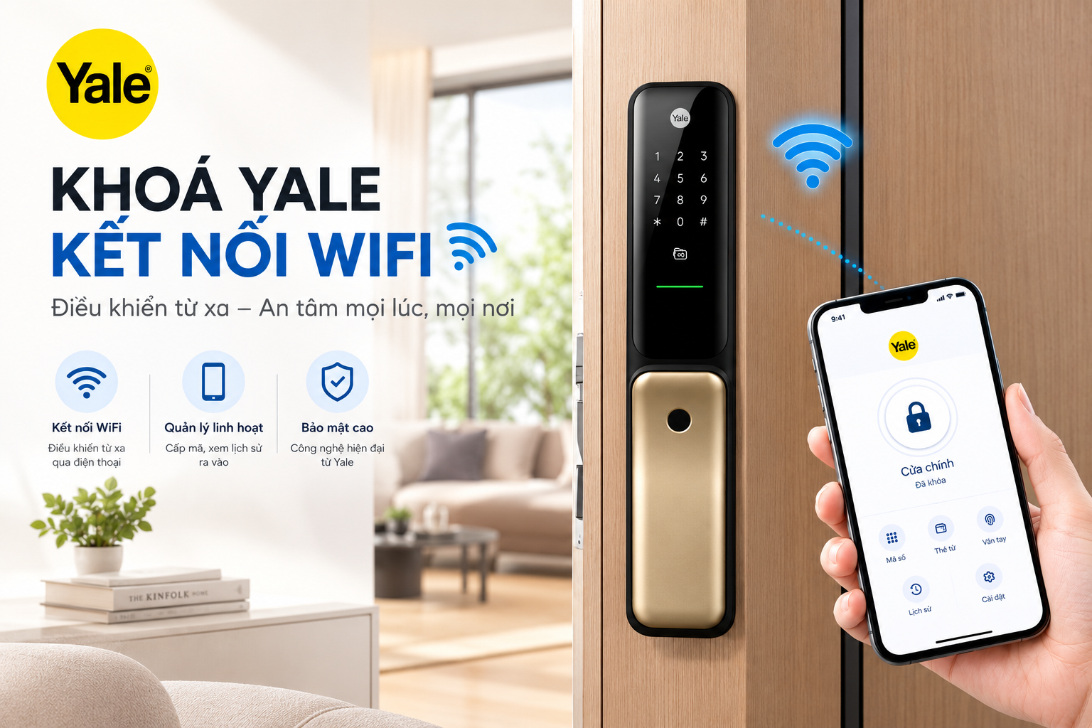 khoá yale kết nối wifi