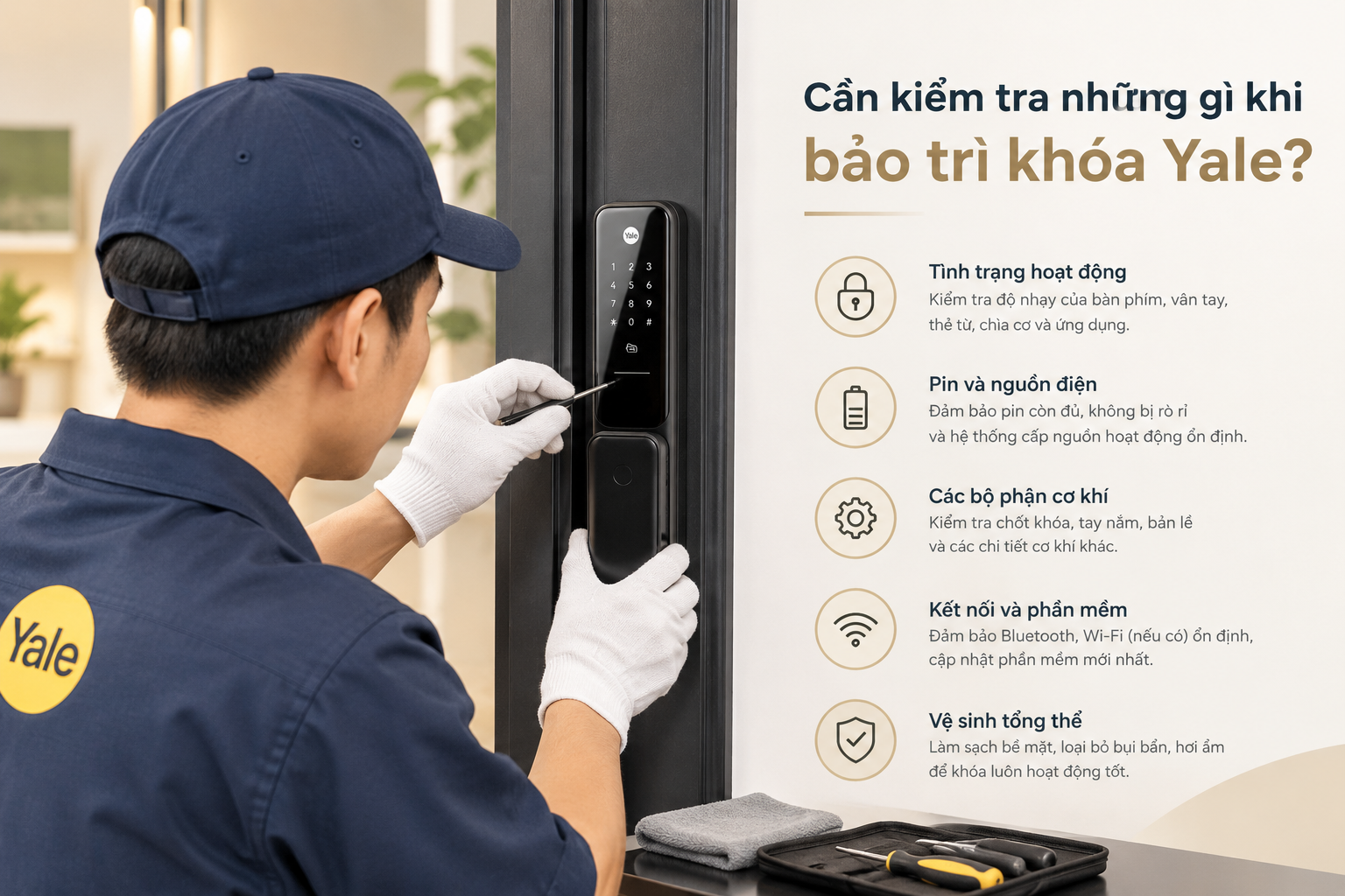 bảo trì khóa yale
