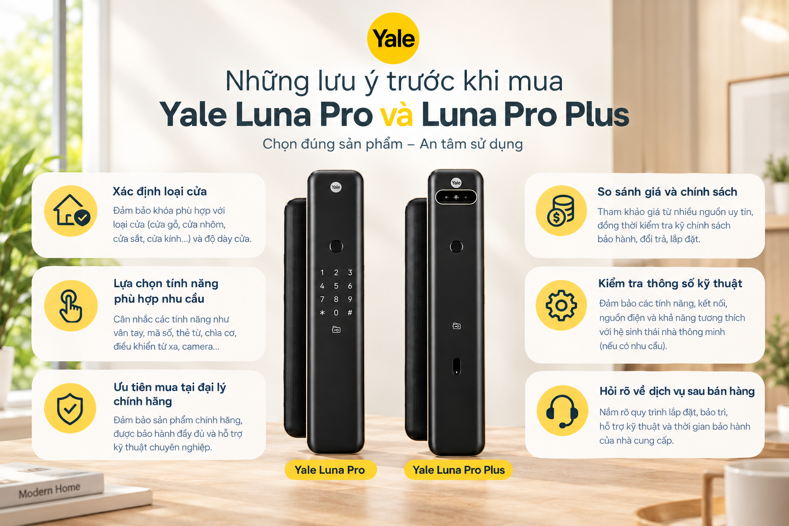 yale luna pro và luna pro plus