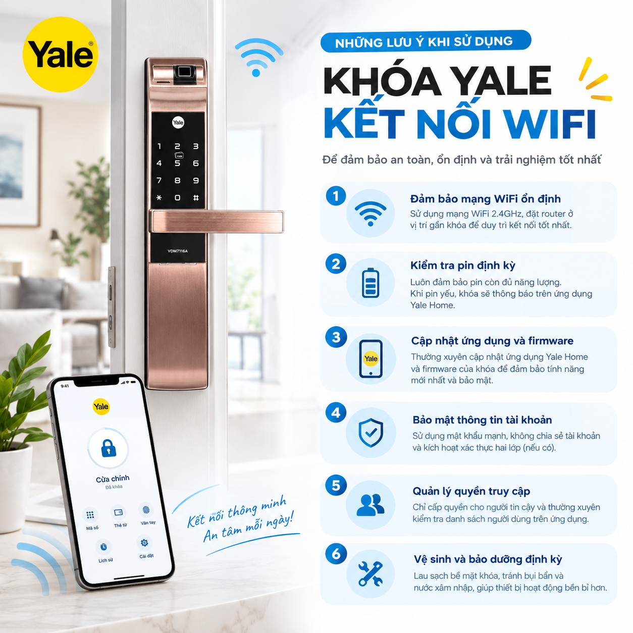 khoá yale kết nối wifi