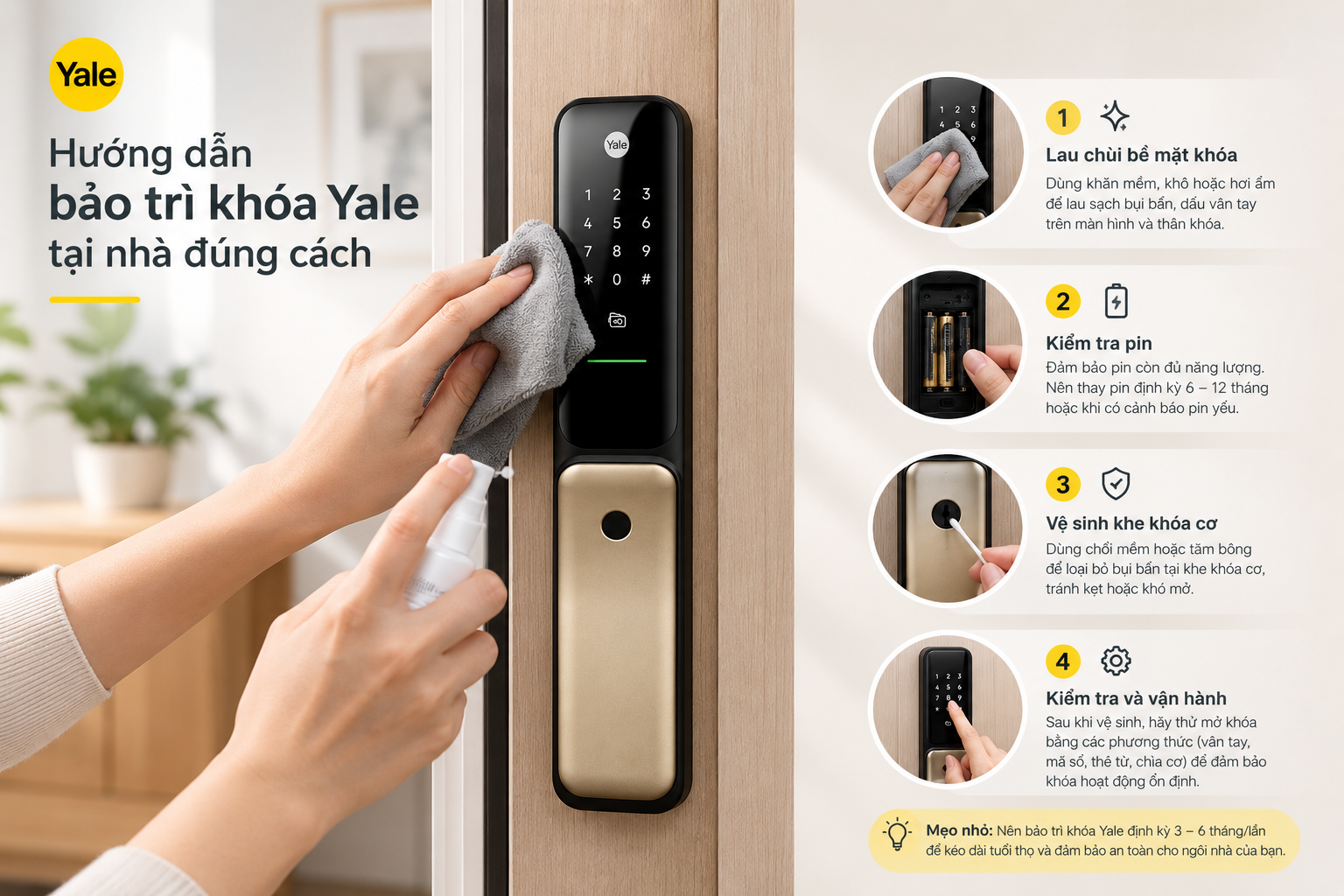 bảo trì khóa yale