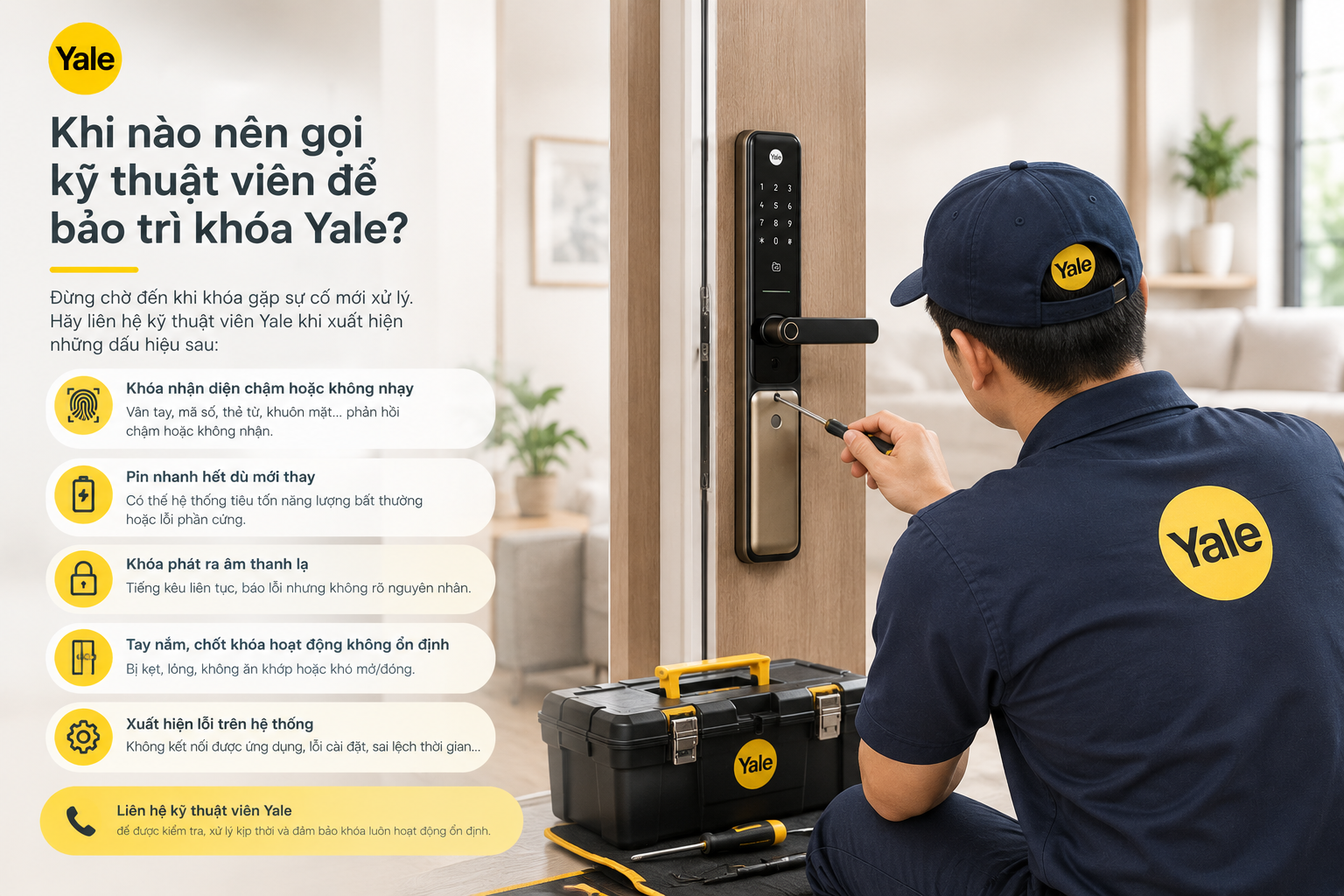 bảo trì khóa yale