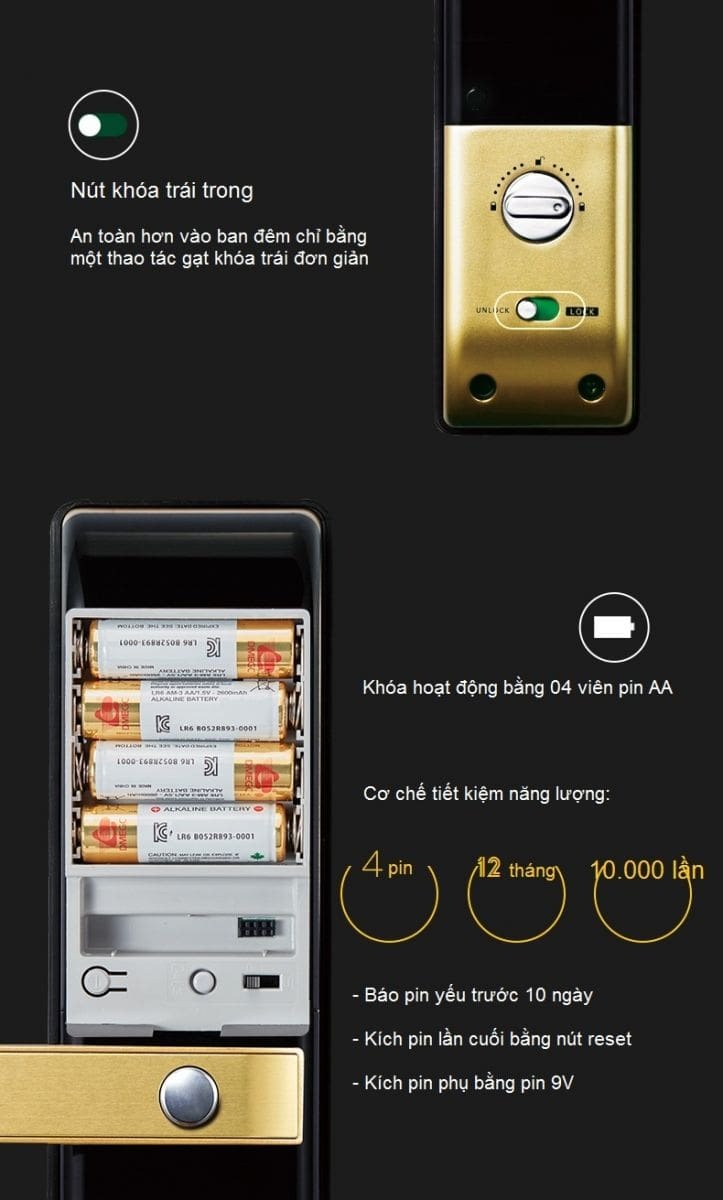 KHÓA VÂN TAY YALE YDM 4109 PLUS GOLD