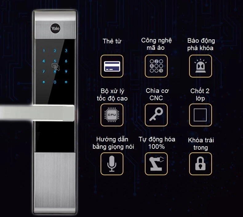 KHÓA THẺ TỪ YALE YDM 3109A SILVER